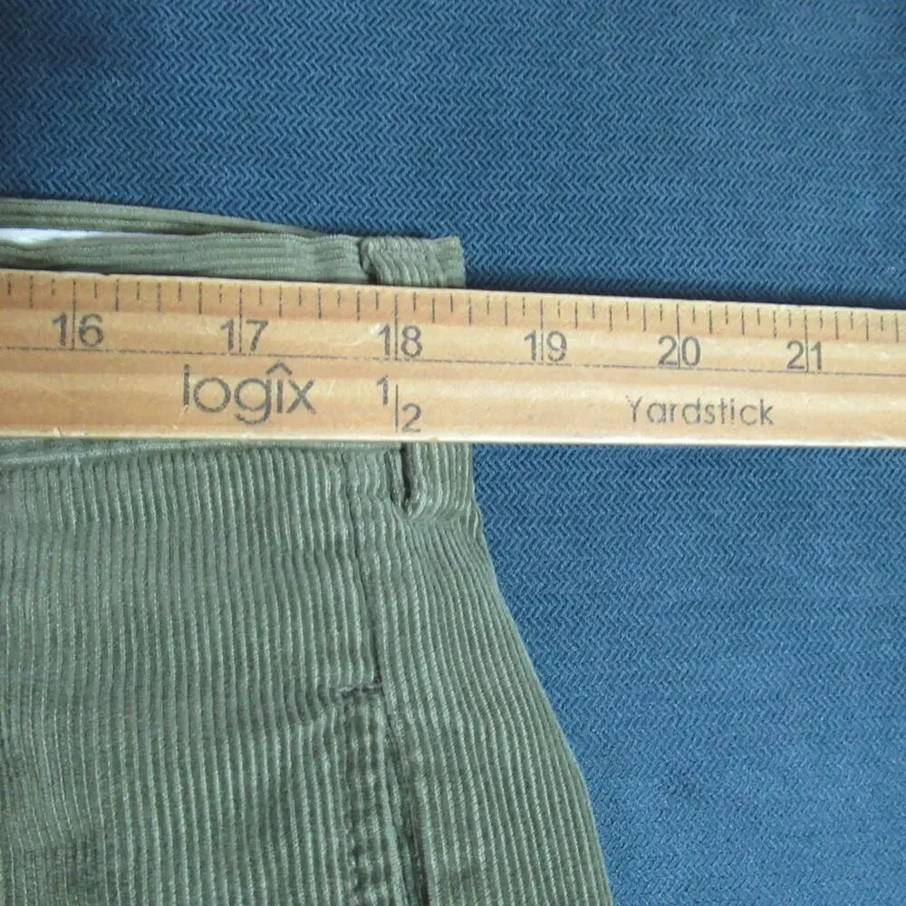 Vintage Polo Ralph Lauren Hammond Pant Corduroy Cuffed Green Men 38x32 Old Money